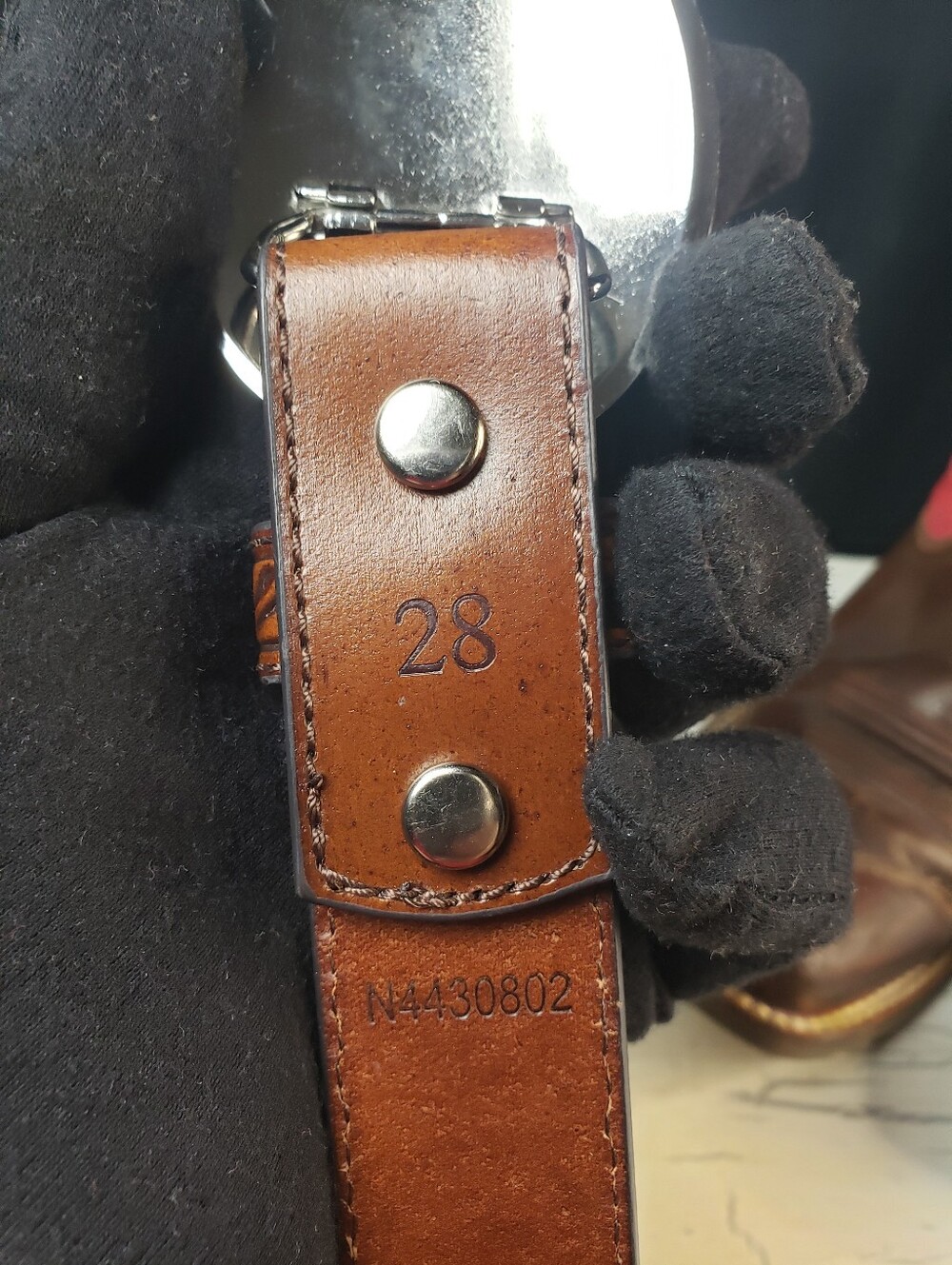 Blazin' Roxx/ Nocona Turquoise Stone Cross Cowboy Belt in size 28 - Picture 6 of 13